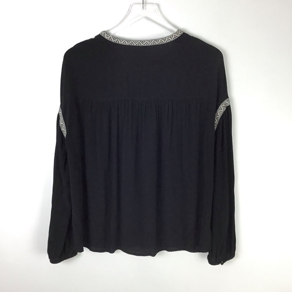 Madewell Blouson-Sleeve Black Top - Picture 3 of 8